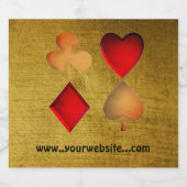 symbolen voor kaartspel sparkling wijnetiket (Enkel label)