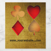 symbolen voor kaartspel wijn etiket (Enkel label)