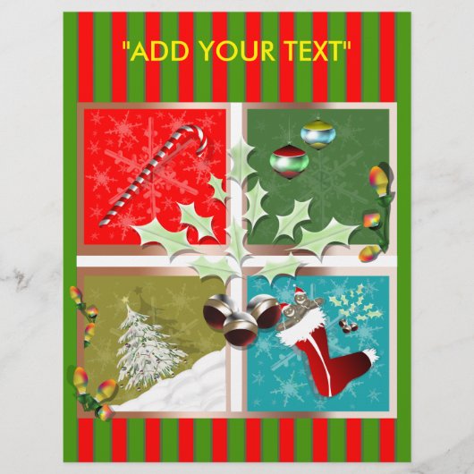 Symbolen voor kerstbrochure flyer (Voorkant)