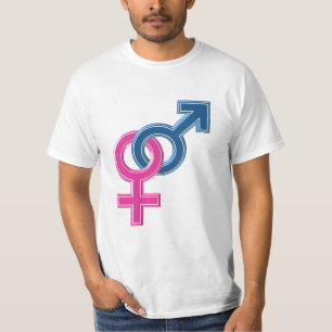 Symbolen voor mannelijke vrouwen t-shirt