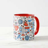 Symbolen voor medische zorg mok (Voorkant rechts)