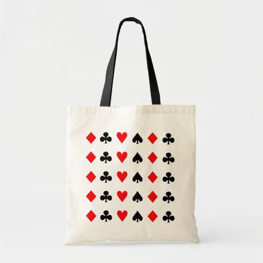 Symbolen voor pokerspelkaarten tote bag (Voorkant)