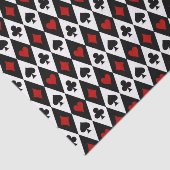 Symbolen voor  rode zwarte speelkaarten tissuepapier (Detail)