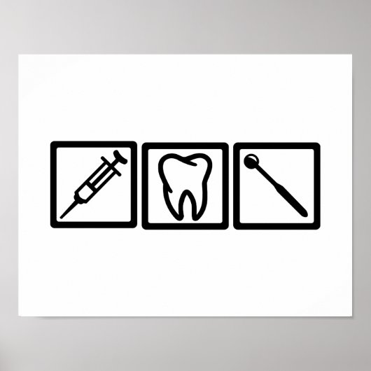 Symbolen voor tandartsen poster (Voorkant)