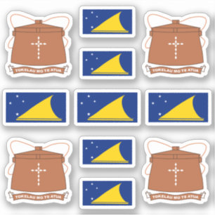 Symbolen voor Tokelauan/nationale badge en vlag Sticker