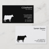 Symbolen voor zwarte en witte Koe Visitekaartje (Voorkant / Achterkant)
