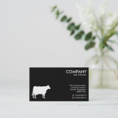 Symbolen voor zwarte en witte Koe Visitekaartje (Staand voorkant)