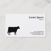 Symbolen voor zwarte en witte Koe Visitekaartje (Achterkant)