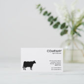 Symbolen voor zwarte en witte koeien visitekaartje (Staand voorkant)