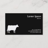 Symbolen voor zwarte en witte koeien visitekaartje (Achterkant)