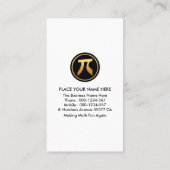 Symbolen voor zwevende Wiskunde Visitekaartje (Achterkant)