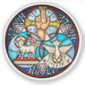 Symboliek van de Heilige Drie-eenheid Rooms-kathol Sticker (Voorkant)