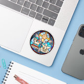 Symboliek van de Heilige Drie-eenheid Rooms-kathol Sticker (Laptop met iPhone)