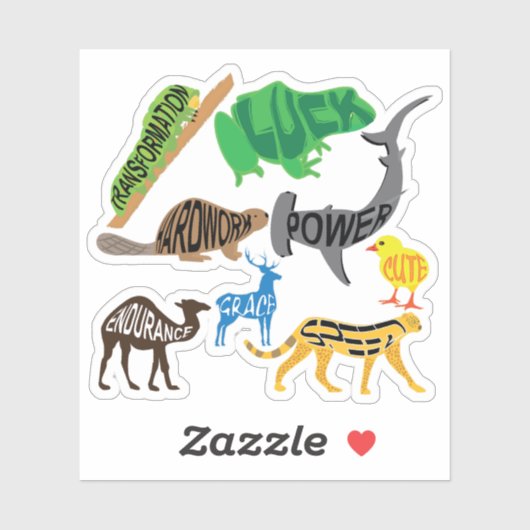 Symboliek van Dieren Sticker (Vel)