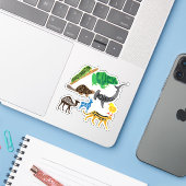 Symboliek van Dieren Sticker (Laptop met iPhone)
