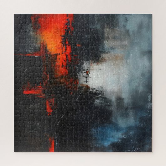 Symboliek verandert abstracte kunst legpuzzel (Verticaal)