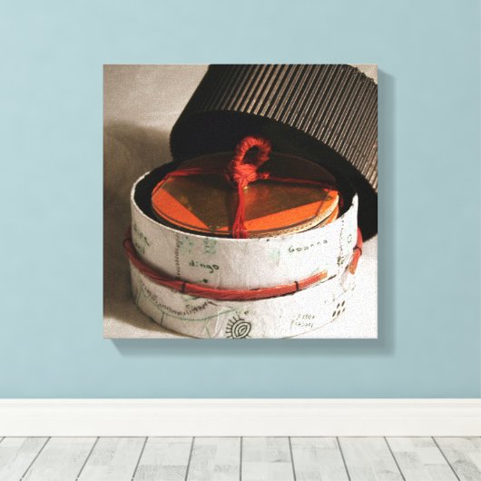 Symbolisch Boek Canvas van artiest ontmoeten (Insitu (Houten vloer))