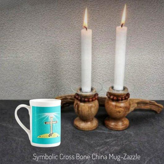 SYMBOLISCH CROSS PORSELEIN KOP