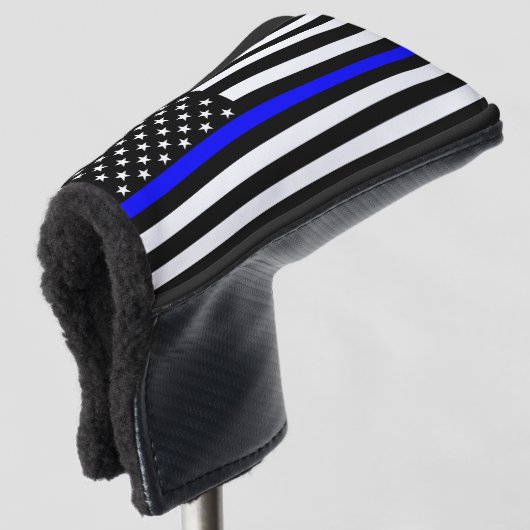 Symbolisch dun blauw Amerikaanse vlag grafisch ont Golfheadcover (3/4 voorkant)