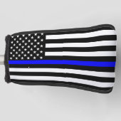 Symbolisch dun blauw Amerikaanse vlag grafisch ont Golfheadcover (Voorkant)