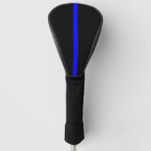 Symbolisch dun blauw lijnontwerp op golfheadcover (Voorkant)