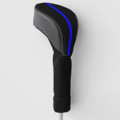 Symbolisch dun blauw lijnontwerp op golfheadcover (Schuin)