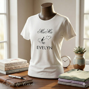 Symbolisch I Love You Mama Tri Blend T-shirt ontwe