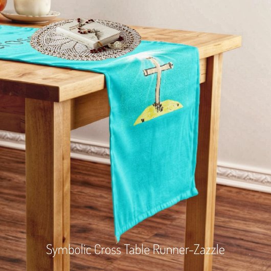 Symbolisch kruis medium tafelloper