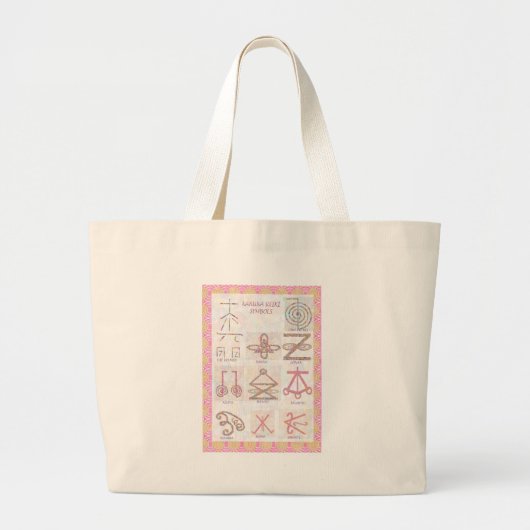 Symbolisch profiel : Reiki Masters Practice Tools Grote Tote Bag (Voorkant)