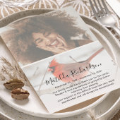 Symbolisch Rode Kardinaal Foto Memorial Bedankkaart