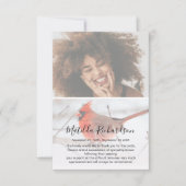 Symbolisch Rode Kardinaal Foto Memorial Bedankkaart (Voorkant)