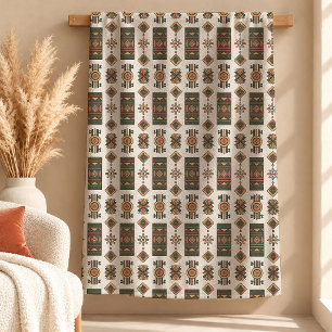 Symbolisch Terracotta Afrikaans Vliesdekenontwerp Fleece Deken