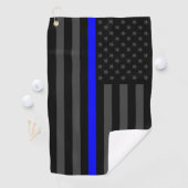 Symbolisch Thin Blue Line Grafisch Amerikaans Deco Golfhanddoek