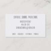 Symbolisch Visitekaartje voor geluiden (Achterkant)