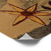 Symbolische alchemie met Sun en Moon Sepia Poster (Hoek)