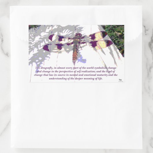 Symbolische dragonfly rechthoekige sticker (Tas)