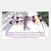 Symbolische dragonfly rechthoekige sticker (Voorkant)