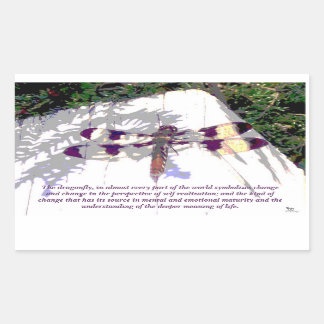 Symbolische dragonfly rechthoekige sticker