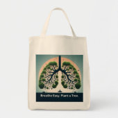 Symbolische Groene Boom Longen Omgevingskunst Tote Bag (Voorkant)