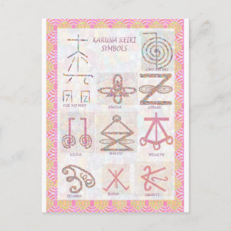 Symbolische KUNST: Reiki Masters Praktijktools Briefkaart
