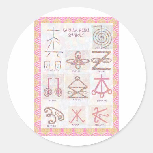 Symbolische KUNST: Reiki Masters Praktijktools Ronde Sticker (Voorkant)