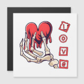 Symbolische liefde skelet hand geeft hart (Voorkant / Achterkant)