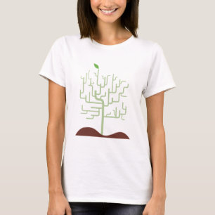 Symbolische metamorfose groeiontwerp t-shirt