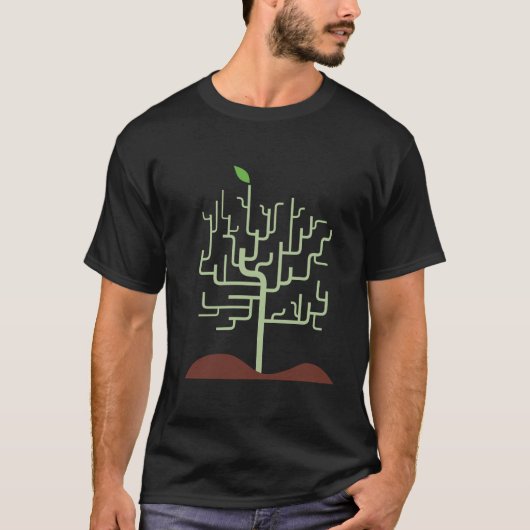 Symbolische metamorfose groeiontwerp t-shirt (Voorkant)