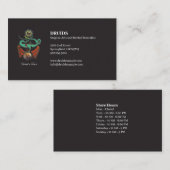 Symbolische middeleeuwse dragon Jet Black Visitekaartje (Voorkant / Achterkant)