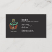 Symbolische middeleeuwse dragon Jet Black Visitekaartje (Voorkant)