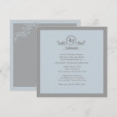 Symbolische monogram religieuze uitnodiging (Voorkant / Achterkant)