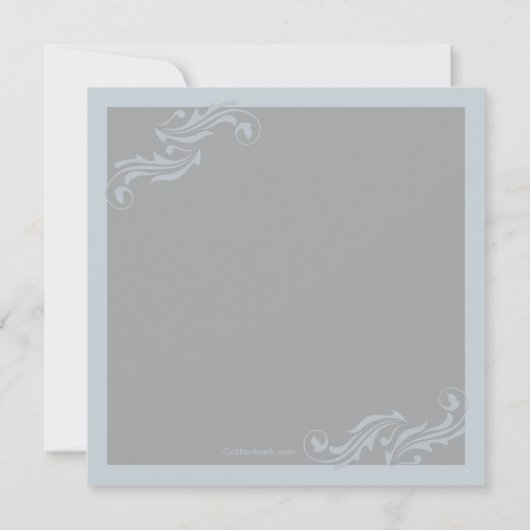 Symbolische monogram religieuze uitnodiging (Achterkant)