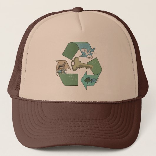 Symbolische recycling is een sleutel van Mudge Stu Trucker Pet (Voorkant)