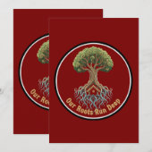 Symbolische stamboom van het leven 'Onze wortels l Kaart (Voorkant / Achterkant)